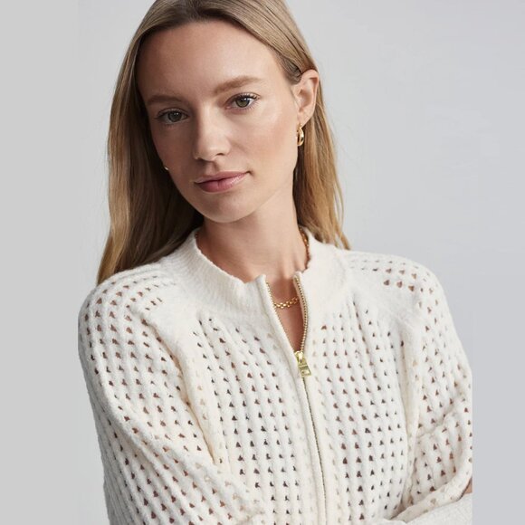 Varley Marta Boucle Zip-Through Knit NWT - Picture 3 of 11